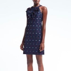 Banana Republic Navy Party Dress w/ Large Bow